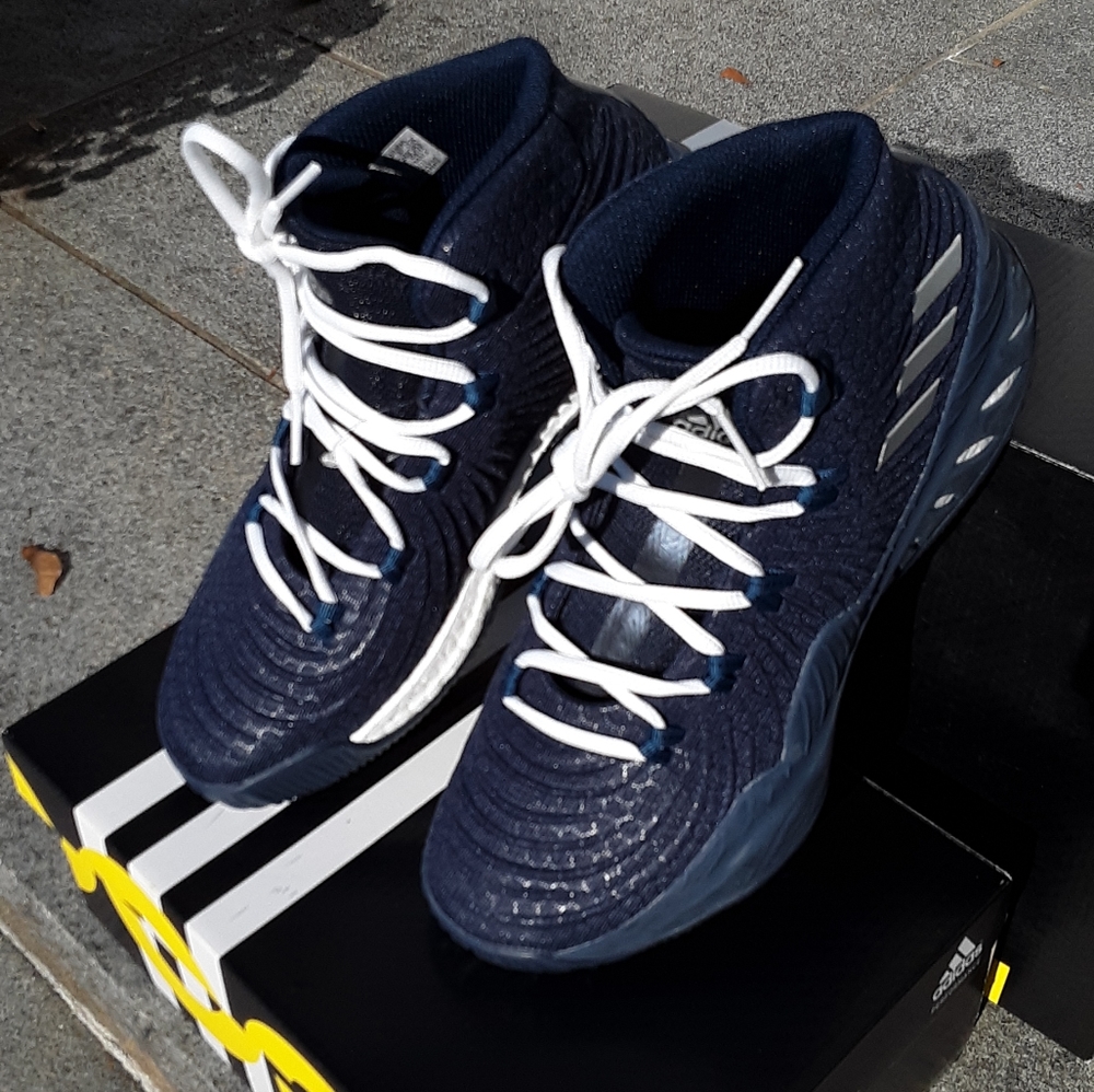 New Adidas kids Crazy Explosive  navy & silver